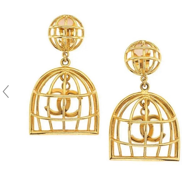 Vintage cc bird cage earing - Picture 3 of 3